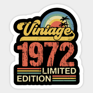 Retro vintage 1972 limited edition Sticker